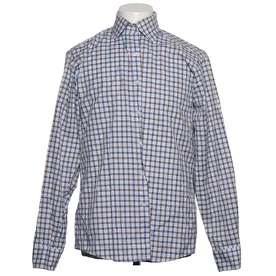 Skjorta (Blå, Brun, Vit) från Oscar Jacobson Bomull