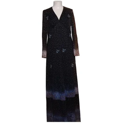 Robe longue (Noir, Multicolore) de Modell Acétate, Polyester