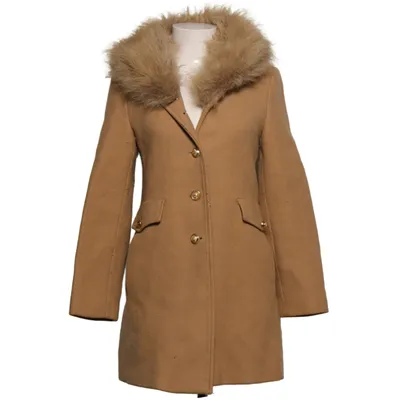 Frakke (Beige) fra Zara Polyamid, Uld
