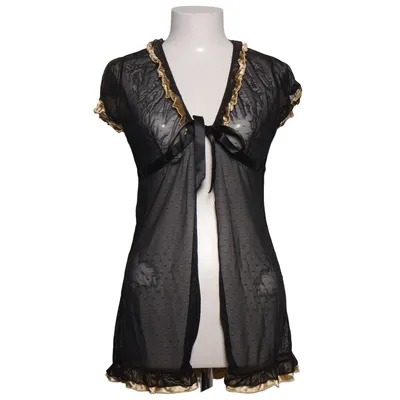 Morgonrock (Svart, Guldfärgad) från Hunkemöller Elastan, Polyamid