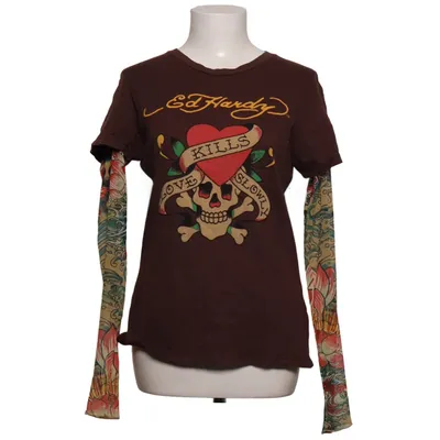 T-shirt (Love Kills Slowly) van Ed Hardy Katoen