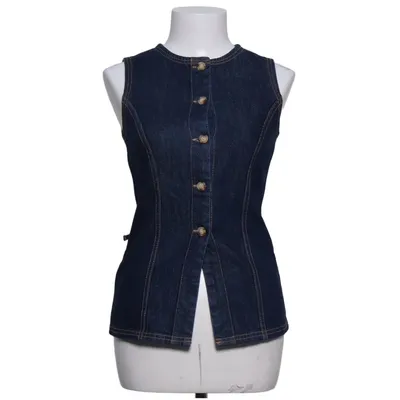 Spijker gilet (Blauw) van Abercrombie & Fitch Katoen, Lyocell