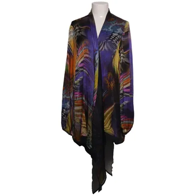 Cardigan (Purple, Yellow, Multicolored) from Qneel Silk, Polyester