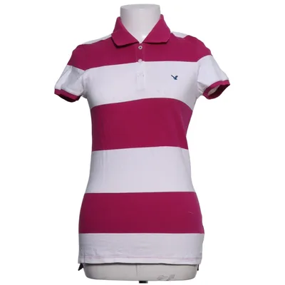 Poloshirt (Pink, Weiß) von American Eagle Outfitters Baumwolle, Elasthan