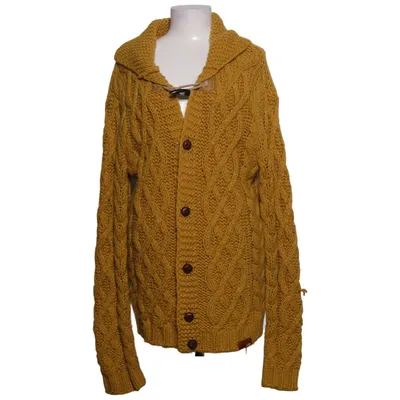Cardigan (Gul) fra Diesel Tricot & Co. Akryl, Læder, Uld