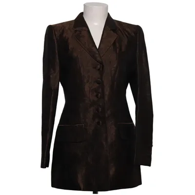 Blazer (Marron) de Rena Lange Acrylique, Polyester, Soie
