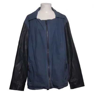 Biker jacket (Blue, Black) from Simply Cotton, Polyester, Polyurethane, Viscose