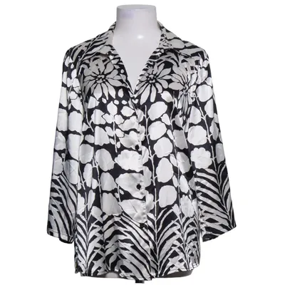 Blus (Svart, Vit) från Silbor Elastan, Polyester