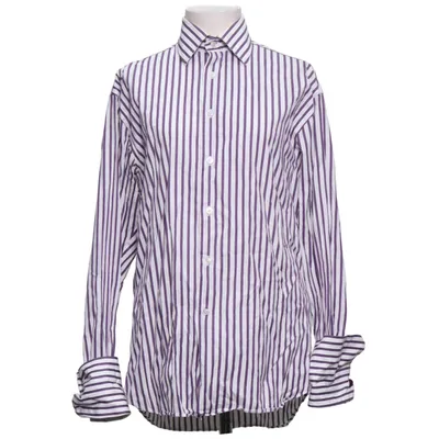 Skjorte (Lilla, Hvid) fra The Shirt Factory Bomuld