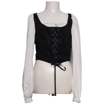 Chemisier Dirndl (Noir, Blanc) Élasthane, Polyester