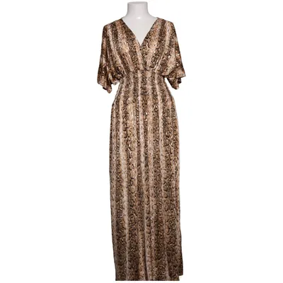 Långklänning (Brun, Svart, Vit, Guldfärgad) från Caramelle Elastan, Polyester