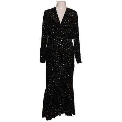 Kleid (Schwarz, Gold) von Sandro Metallfaser, Polyester, Viskose