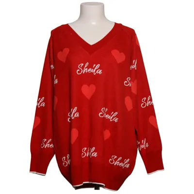 Sweater (Rød, Hvid) fra Sheila Akryl
