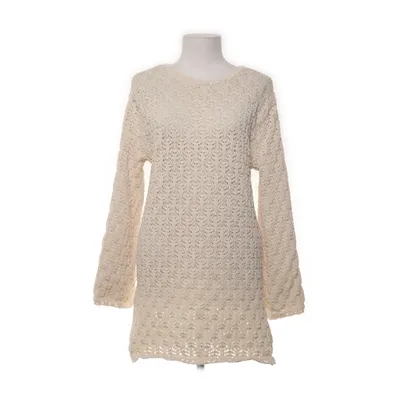 Klänning (Beige, Vit) från H&M Bomull, Polyester