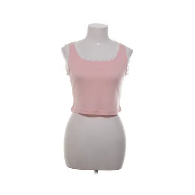 Crop top (Rosa, Vit) från Romwe Elastan, Polyester