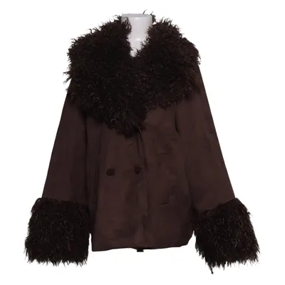 Veste en peau de mouton retournée (Marron) de NA-KD Élasthane, Polyester