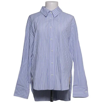Shirt (Blue, White) from Zara Cotton, Polyester