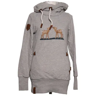 Capuchon sweater (Grijs) van Naketano Katoen, Polyester