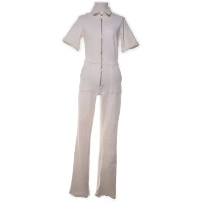 Byxdress (Vit) från Mango Denim Bomull, Elastan