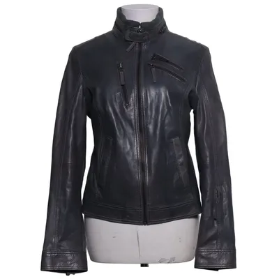 Lederjacke (Grau) von Joseph Janard Baumwolle, Leder, Polyester