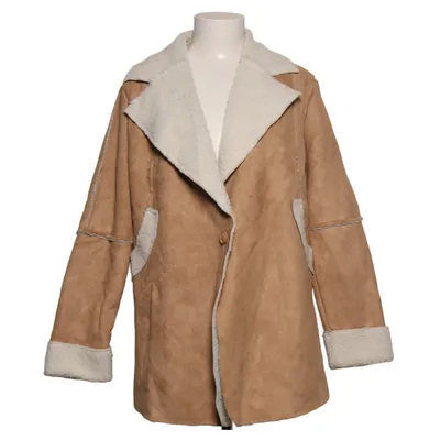 Veste en peau de mouton retournée (Beige, Blanc) de R&F Polyester