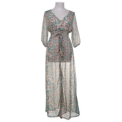 Långklänning (Blå, Brun, Flerfärgad) från Vicabo