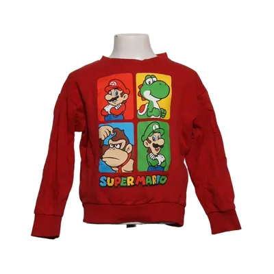 Collegetröja (Röd, Flerfärgad) från Super Mario Bomull