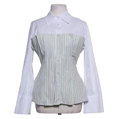 Shirt (Wit, Groen) van Lumina Katoen, Elastaan