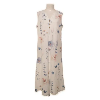 Maxi dress (White, Multicolored) from Maria & Gabriele Cotton, Polyester