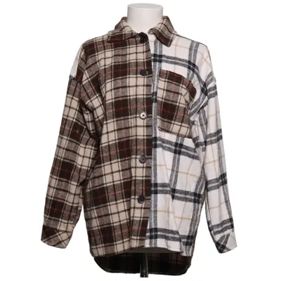 Flannel skjorte (Brun, Hvid, Sort) fra DeFacto Akryl, Bomuld, Polyester, Viscose