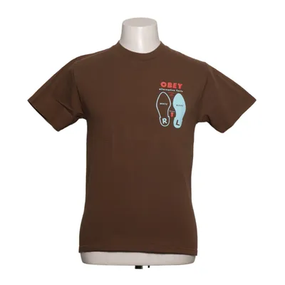 T-shirt (Bruin) van Obey Katoen