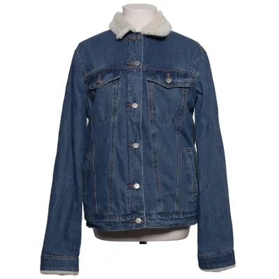 Veste en jeans fourrée (Bleu, Blanc) de Boohoo Tall Coton, Polyester