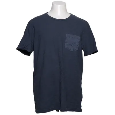 T-shirt (Blauw) van Dondup Katoen, Linnen, Lyocell