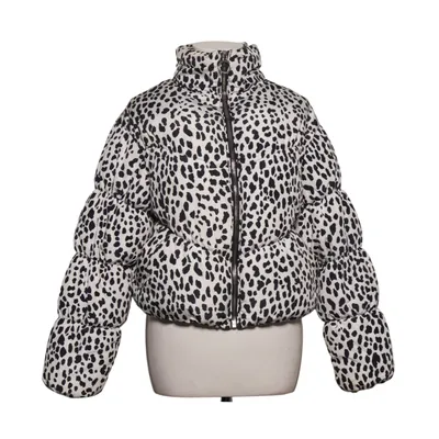 Vinterjacka (Svart, Vit) från Bershka Polyester