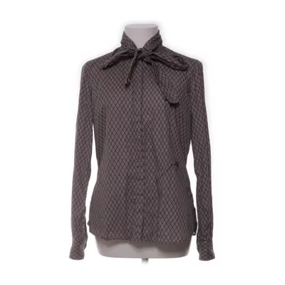 Pussy bow blouse (Gray, Multicolored) from Stenströms Cotton