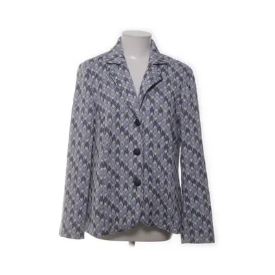 Blazer (Blue, White, Multicolored) from Fiora Blue Cotton, Elastane, Polyester, Viscose