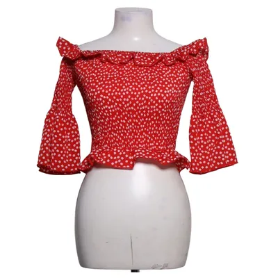 Crop top (Red, White) from Missguided Tall Polyester