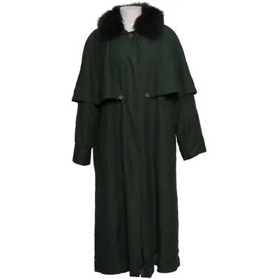 Coat (Green) from Alexandra Polyamide, Polyester, Rabbit fur
