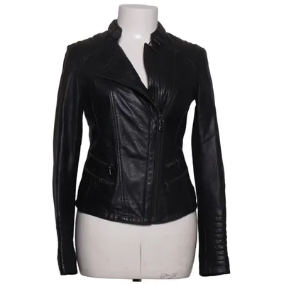 Bikerjacke (Schwarz) von Hallhuber Leder, Polyester
