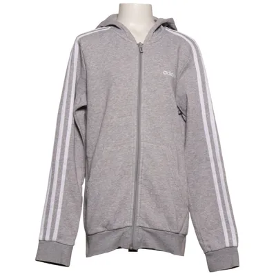 Sweat à capuche (Gris, Blanc) de Adidas Coton, Élasthane, Polyester recyclé