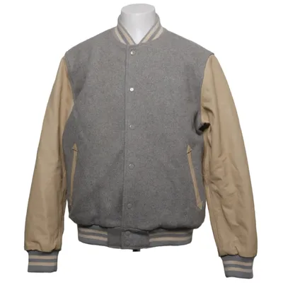 Varsity-jack (Grijs, Beige) van Schott NYC Katoen, Leer, Nylon, Polyester, Wol
