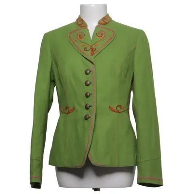 Blazer (Green) from Meindl Cotton, Leather, Viscose, Wool