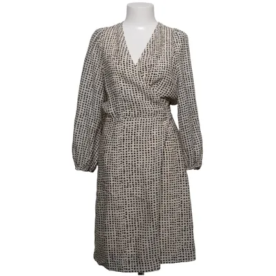 Slå-om-kjole (Hvid, Sort) fra Second Female Polyester, Viscose