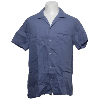Short sleeve shirt (Blue) from Mango Linen