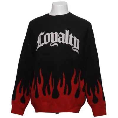 Strickpullover (Schwarz, Rot) von Black Squad Polyamid, Polyester, Viskose