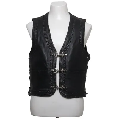 Bikervest (Sort) fra MDM Læder