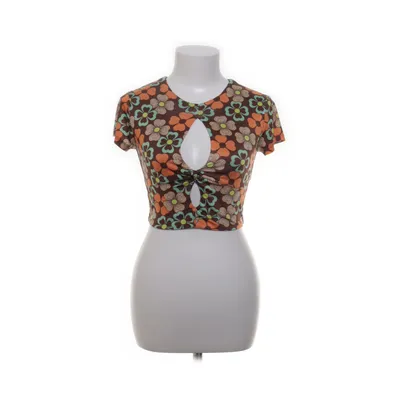Top (Brun, Flerfarvet) fra Bershka Elastan, Polyester