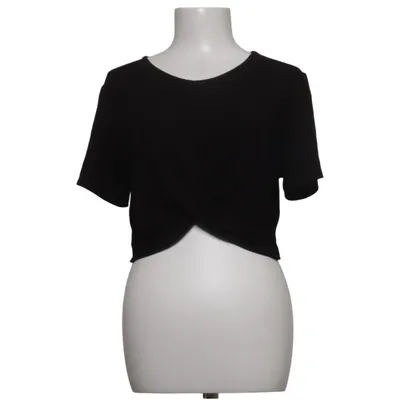 Crop top (Zwart) van Trigema Elastaan, Viscose