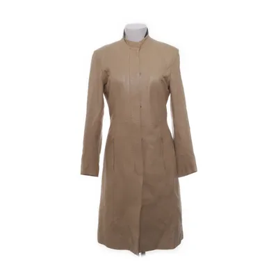 Læderfrakke (Beige) fra Prestige