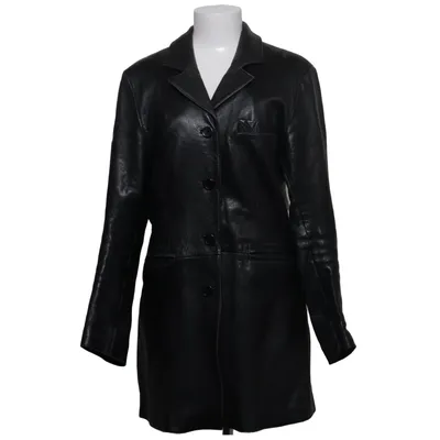 Leather coat (Black) from Biker Leather, Polyester